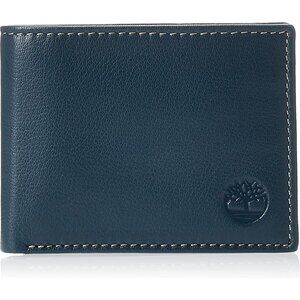 Men's Blix Genuine Navy Leather Billfold Slip Pocket Designed Wallet One Size
